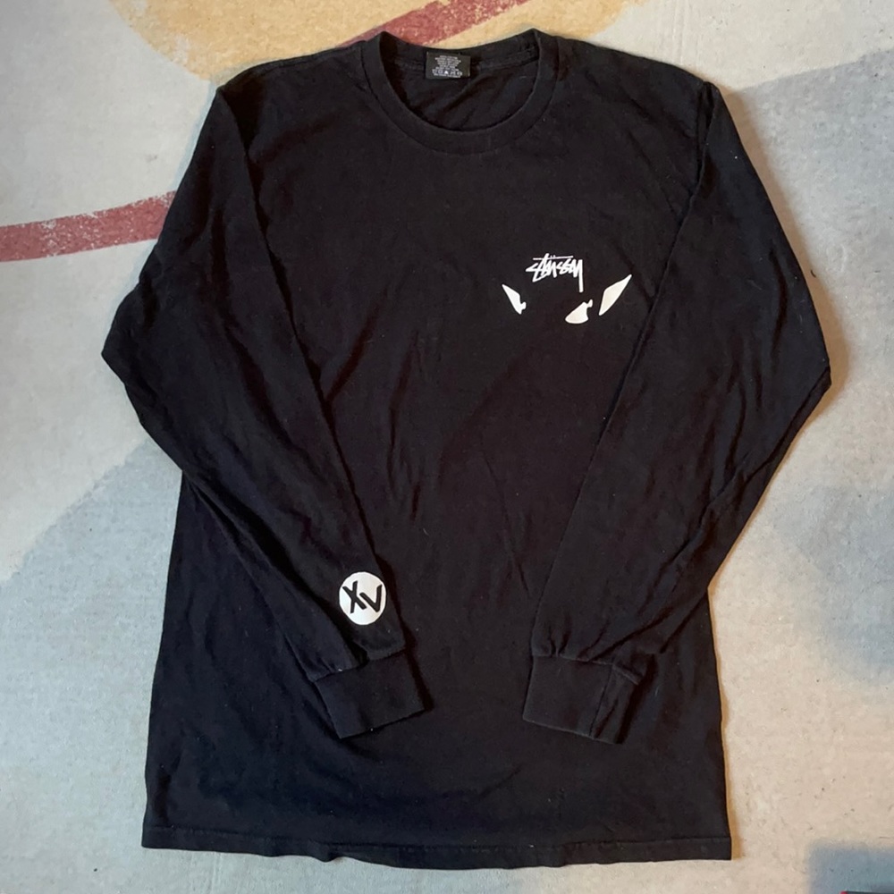Stussy black long sleeve shirt M